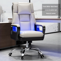 Chaise de jeu HANYEE en cuir PU de luxe multifonctionnelle, chaise de jeu pour ordinateur, chaise de course RGB avec repose-pieds