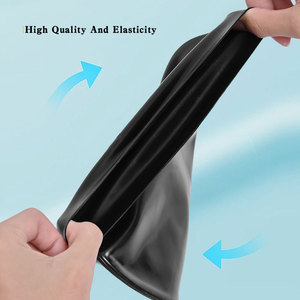 <span class=keywords><strong>Bonnet</strong></span> de bain en silicone imperméable femmes hommes haute élastique flexible protéger les oreilles cheveux chapeau de <span class=keywords><strong>piscine</strong></span> pour adultes enfants filles garçons - Product Image 3