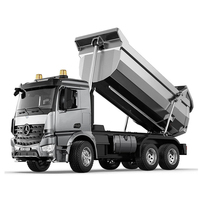 Double E E590-003 1/20 Mercedes-Benz Arocs Camión Volquete RC con Licencia Oficial, Control por APP, 2.4Ghz Proporcional, Carga de 15KG, Coche de Aleación