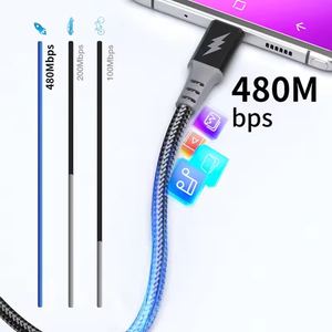 Ult-đoàn kết USB2.0 Loại C Cáp 6A 1M Đen bện 6A nhanh chóng sạc USB cáp dữ liệu loại C hỗ trợ sạc truyền dữ liệu - Product Image 2