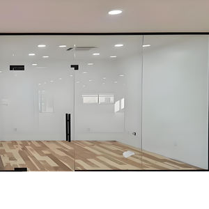 <span class=keywords><strong>Cloison</strong></span> panoramique en verre à extrémité supérieure Verre de sécurité trempé Intérieurs de bureau de 12mm d'épaisseur Projets commerciaux Tailles personnalisées - Product Image 4