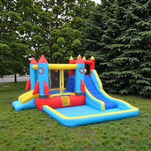 <span class=keywords><strong>Castillo</strong></span> Inflable de Tela Oxford con Tobogán de Agua, Casa de Brinco, Trampolín - Product Image 2