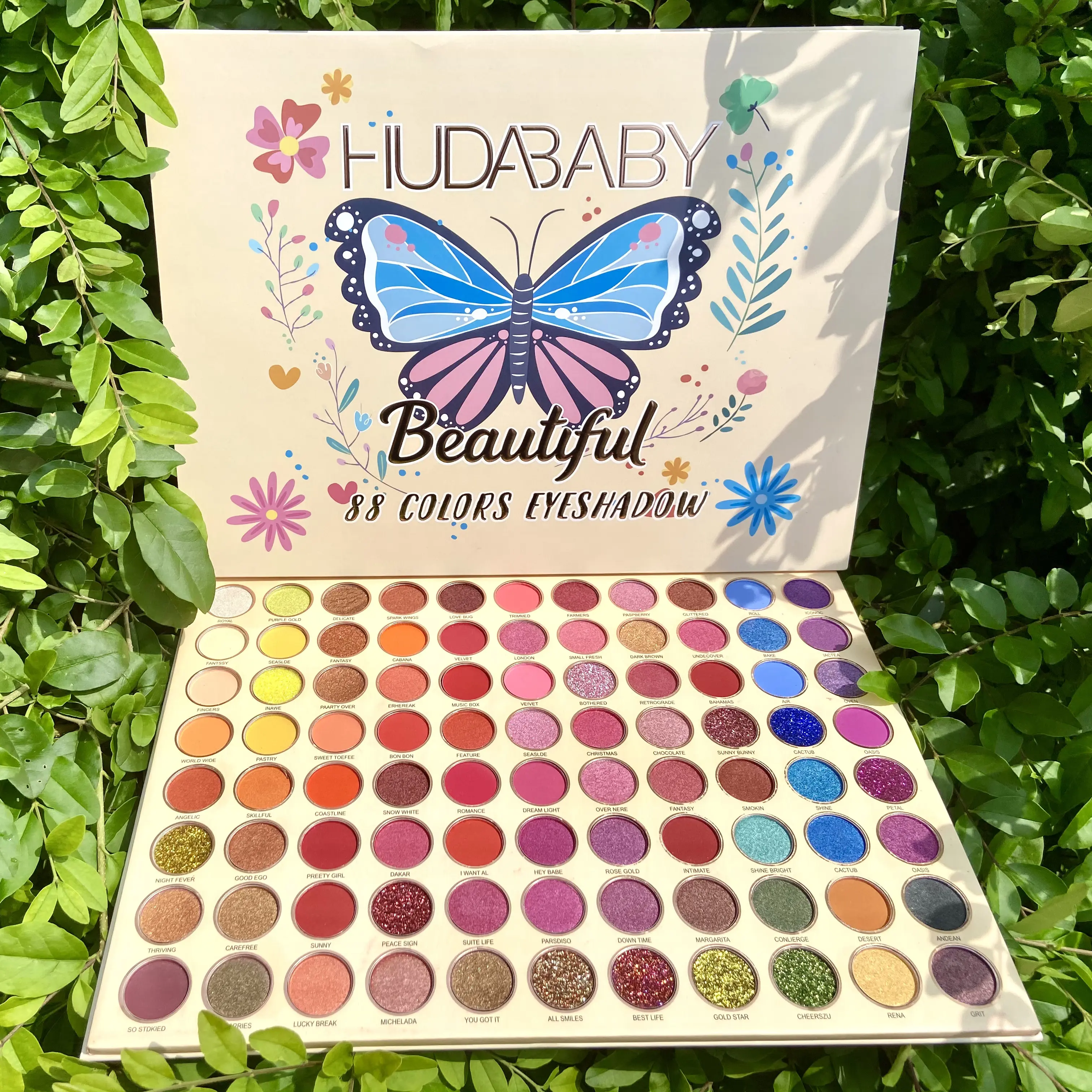 88 Kleuren Vlinder Ontwerp Shimmer Matte Glitter Hoge Gepigmenteerde Oogschaduw Palet Beste Kwaliteit Mariposa Maquillaje Sombras Para