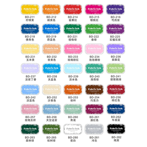 Tampon à encre professionnel de haute qualité, 35 couleurs, tampon à huile, tampon à encre <span class=keywords><strong>Permanent</strong></span> en tissu - Product Image 2