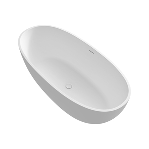 Maydon Modern Freestanding Oval Soaking <b>Tub</b> Stylish Artificial Stone Bathtub for Bathroom Design Solid Surface <b>Tubs</b> - Product Image 5