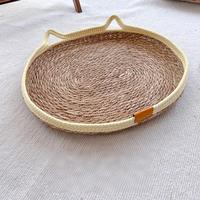 Nouveau Lit pour Chat en Osier PKY, Maison pour Chien, Griffoir d'Été, Corde en Coton Durable, Résistant aux Déchirures, Nid pour Chat