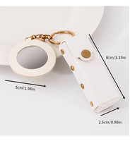 Ensemble de breloques pour sac de voiture en cuir PU avec mini sac à main et miroir porte-clés, accessoires de mode pour femmes