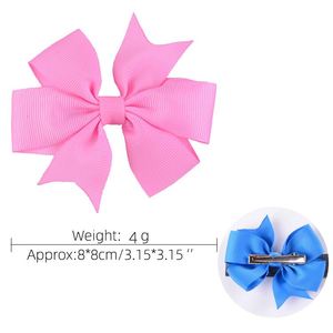 Pinzas para el pelo de cocodrilo hechas a mano con cinta de poliéster grosgrain, al por mayor, 8 cm, multicolor, para niñas - Product Image 2