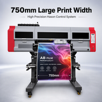 GUANG CHEN GC-800 Printer UV DTF 750mm dengan 4 Head Epson I3200 Terintegrasi Auto Filming untuk Stiker Kristal Kecepatan Tinggi 8m²/jam