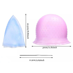 Bonnet en silicone réutilisable pour la coloration des cheveux, le coloriage des cheveux, le salon de coiffure - Product Image 2