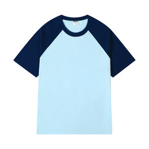 Camiseta de Béisbol de Algodón <span class=keywords><strong>para</strong></span> Hombre con Logotipo Personalizado, Bordado, Estampado en Caliente, Manga Corta, Cuello Redondo, Estilo Casual, Raglán - Product Image 5