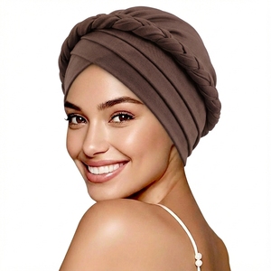 Yuhong <span class=keywords><strong>Turban</strong></span> tressé pour <span class=keywords><strong>femme</strong></span>, bonnet <span class=keywords><strong>turban</strong></span>, foulard torsadé, couvre-chef pré-noué, chapeau pour chimiothérapie et <span class=keywords><strong>cancer</strong></span> - Product Image 1
