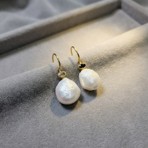 Elegantes pendientes de perlas naturales de Plata de Ley 925 para fiestas y ropa informal - Product Image 2