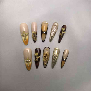 <span class=keywords><strong>Faux</strong></span> <span class=keywords><strong>ongles</strong></span> longs et pointus à presser, très populaires en Europe et en Amérique, produits de beauté, styles personnalisés disponibles - Product Image 4