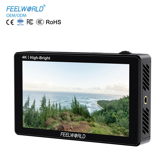 FEELWORLD LUT5E 5.5" 1600nit Ultra-Bright Touch Screen DSLR Camera Monitor with F970 Power Kit 4K HDMI IPS Panel Custom Logo