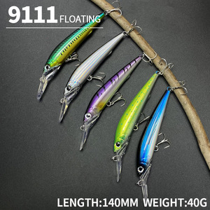 Señuelo de Pesca Flotante de PVC de 140 mm y 40 g, <span class=keywords><strong>Cebo</strong></span> Artificial Duro para Atún, para Actividades al Aire Libre en Agua Salada, Mejor Valorado - Product Image 3