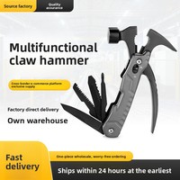 Outil multifonctionnel OEM personnalisé : marteau à griffes, pinces, couteau pliant, combo pour camping en extérieur, survie d'urgence en voiture, EDC, outil transfrontalier