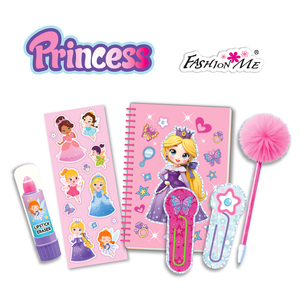 ชุดสมุดบันทึกไอศกรีมเจ้าชาย พร้อมของขวัญงานศิลปะและงานฝีมือสำหรับเด็กผู้หญิง ประกอบด้วยปากกาปอมปอม ยางลบ สติกเกอร์ และคลิปหนีบกระดาษ - Product Image 4