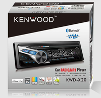 KENWOOD - KWD-X20 Radio FM para Auto, Subwoofer RCA, Fuente de Sonido, Lector de Tarjetas, Reproductor USB MP3, Estéreo para Automóvil