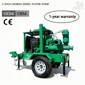 Pompe à eau mobile M4 à aspiration assistée par moteur, pour lutte contre les inondations, à haute levée, avec contrôle intelligent, générateur et corps en fonte, autoportante - Product Image 1