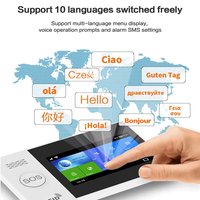 Système d'Alarme Sans Fil Tactile 4G Wi-Fi GSM pour Maison Anti-intrusion avec Détecteur PIR Immunisé aux Animaux, Sirène Solaire et Compatibilité Tuya Smart Life