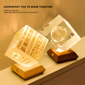 ग्रीष्मकालीन बिक्री महान पुरस्कार कस्टम ऑप्टिकल क्रिस्टल ग्लास स्टार व्यक्तिगत उत्कीर्ण लोगो ट्रॉफी - Product Image 4