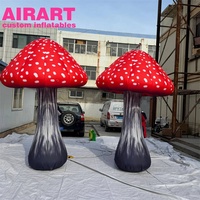 Champignon gonflable de décoration de fête, allumant des accessoires gonflables décoratifs de champignon pour l'affichage