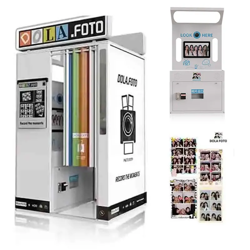 Tùy biến hộ chiếu di động Photo Booth máy in, phần mềm Logo photobooth vỏ photobooth Máy bán hàng tự động Máy