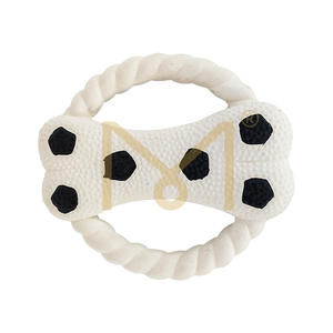 Giocattolo di lusso eco-friendly in lattice per cani stile classico e carino per formazione di morsi molari in cotone vinilico confezionato in borsa - Product Image 3