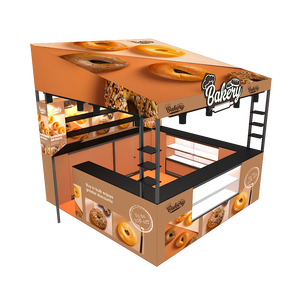 10x10ft tùy chỉnh xách tay khung nhôm LED thiết kế triển lãm thương mại triển lãm Cafe Bar hiển thị gian hàng - Product Image 3