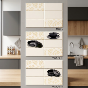 ชุดสีเบจ300X450มม. สีภายในห้องครัว30x45ซม. เซรามิคเคลือบเงาขนาด12X18กระเบื้องผนังดิจิตอล - Product Image 6