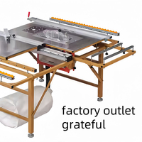 Scie à table coulissante pliable directe d'usine WJ125 Table de coupe de bois Scie à table portable coulissante pour le travail du bois