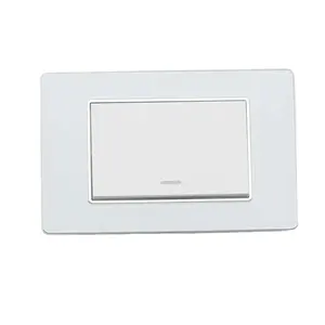 Venta caliente Alemania Interruptor de luz de pared de vidrio de lujo Estándar europeo 1 Gang 1 Way 10A Interruptor