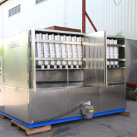 Machine à glaçons industrielle de 3 tonnes par jour, compresseur 220V, refroidissement par air et eau, forme carrée