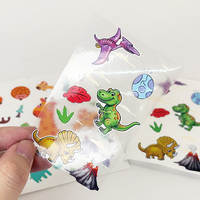 Pegatina de Animales de Dibujos Animados en 3D Personalizada, Adhesivo de Vinilo Impermeable para Educación Infantil, Recorte de Vinilo Adhesivo para Premios