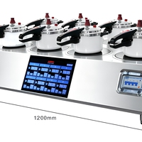 Cuisinière à gaz et électrique en acier inoxydable SEMIKRON, 3000-5000W, multi-brûleurs, allumage électronique, 220V/380V, cuisine d'hôtel