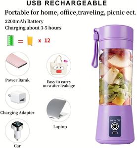 Mini-mixeur portable rechargeable USB sans fil pour jus – Blender électrique - Product Image 3