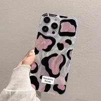 Étui de téléphone ZL001 à imprimé léopard rose pour iPhone 17/16 Pro Max, étui de téléphone pour iPhone 15/14/13/12, antichoc, XR, maille en plumes, 6/7p