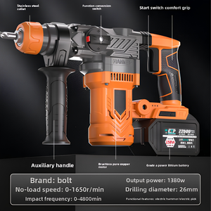 Bolt Brushless Rechargeable Electric Hammer Drill High-<b>Power</b> Impact Drill for Concrete Industrial Lithium Battery Heavy-Duty Ele - Product Image 3