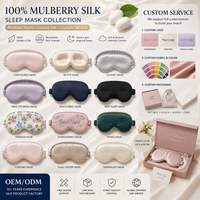 Masque pour les yeux en soie de mûrier 100% Grade 6A avec logo personnalisé, 22 Momme, doux, élastique et réglable, pour le sommeil, les voyages et la sieste quotidienne