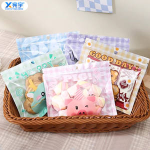 Bolsa de Plástico <span class=keywords><strong>con</strong></span> Cierre de Cremallera Personalizada <span class=keywords><strong>con</strong></span> Dibujos Animados Coloridos, Bolsa de Mylar <span class=keywords><strong>con</strong></span> Sellado de Tres Lados a Prueba de Olores para Dulces, Pinzas para el Cabello, Joyería y Regalos - Product Image 6