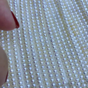 Cung cấp trực tiếp sỉ hạt ngọc trai nước ngọt trắng tự nhiên 3~3.5mm làm vòng cổ, trang sức tự chế - Product Image 1