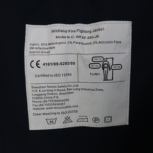 Veste et pantalon de sécurité en tissu Aramid IIIA imperméable, vêtements de protection contre les arcs électriques pour les pompiers, les travailleurs du pétrole et du gaz, vêtements de soudage ignifuges <span class=keywords><strong>FR</strong></span> - Product Image 5