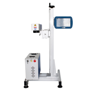 Automatic 20W 30W 50W 60W 100W Fiber Fly Laser Marking <b>Machine</b> for PVC Pipe/Plastic Pipe Laser Date Printer - Product Image 1