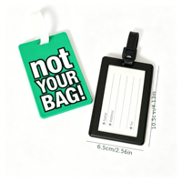 Étiquette de bagage en PVC en gros à faible MOQ, personnalisée avec logo 3D en relief, en caoutchouc, pour voyages aériens, prototypage rapide