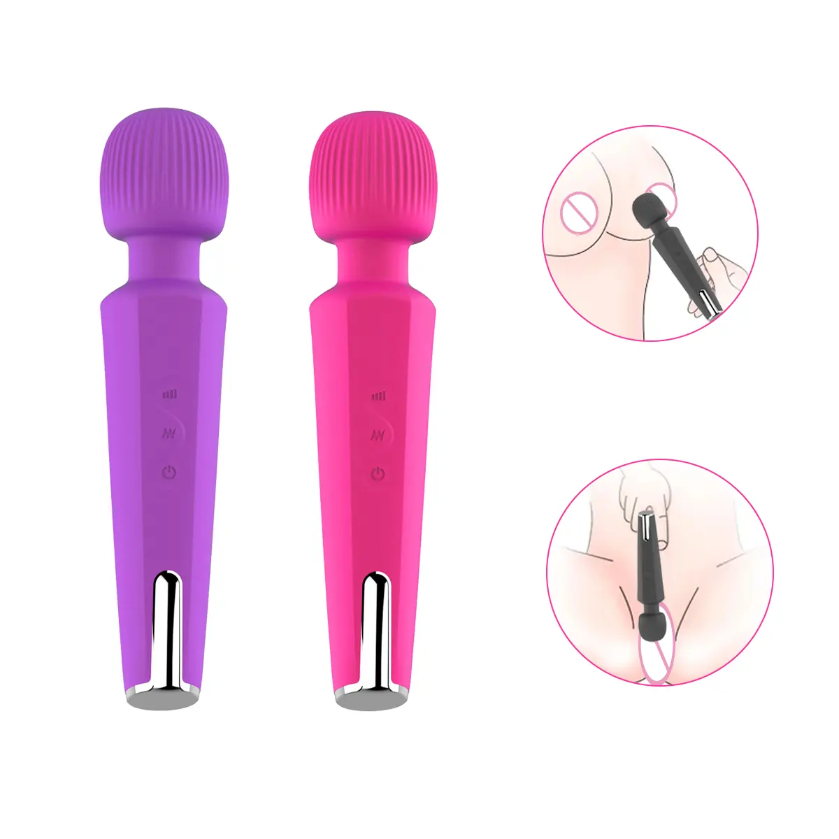 Amazon 20 Tốc Độ USB ODM Không Dây Cordless Cá Nhân Mạnh Mẽ Massager Xách Tay Cổ Trở Lại Cơ Thể Lớn AV Đũa Rung Massage