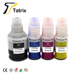 Tatrix GI-40 GI40兼容的水基散装瓶墨水适用于佳能PIXMA G5040 G6040 tinta para imresora印刷墨水