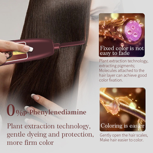 Shampoo e Crema Colorante Permanente con Estratto di Oliva, Pettine e Spazzola in Plastica per Uso Professionale e Domestico, Formula a Base di Erbe - Product Image 3