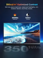 Moniteur portable 4K IPS 15,7 pouces 100% SRGB 3840x2160 UHD 350 Nits 60Hz Ultra-fin pour USB-C avec support VESA intégré