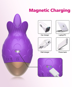 Nuevo 2 en 1 potente estimulador del clítoris del pezón para lamer la lengua, vibrador de succión, placer sexual, aumento del clítoris, pezón, Juguetes sexuales - Product Image 5